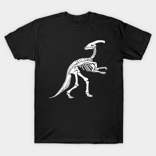 Terra Fossil Parasaurus Dinosaur White T-Shirt
